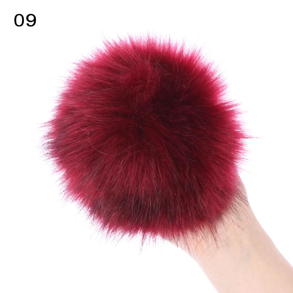 15 см модные шапки-бини с помпоном меховой помпон Skullie вязаная шапка имитация