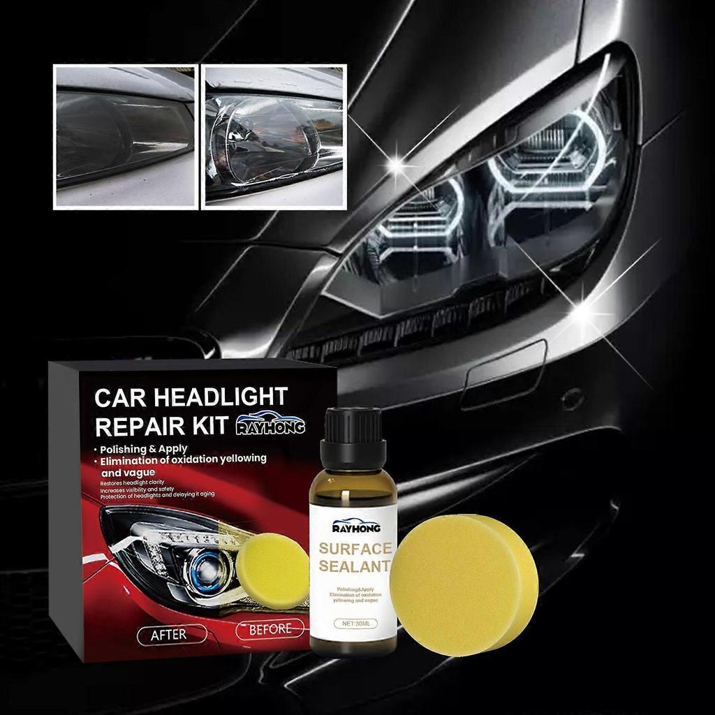 Headlight Repair Kit, Car Lamp Shade Scratches And Stains Polishing Turn New Brightening Repair Liquid
