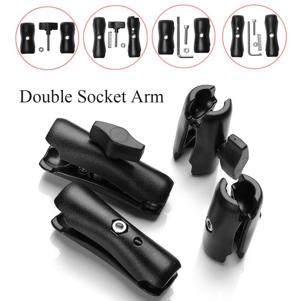 95mm Durable Short Long Bicycle Motorcycle Phone Holder Double Socket Arm for Ram Mount Ball Bases