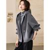 Women's Relaxed Fit Hooded Double-Sided Wool Coat