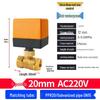 220V DN15 Copper Threaded Electric Ball Valve for Water Control
