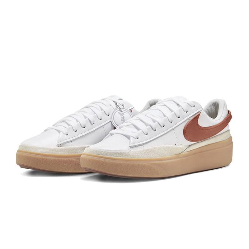 Nike Блейзер Phantom Low Белый Темно-бордовый Summit White Кроссовки Обувь для скейтборда HF3119-100