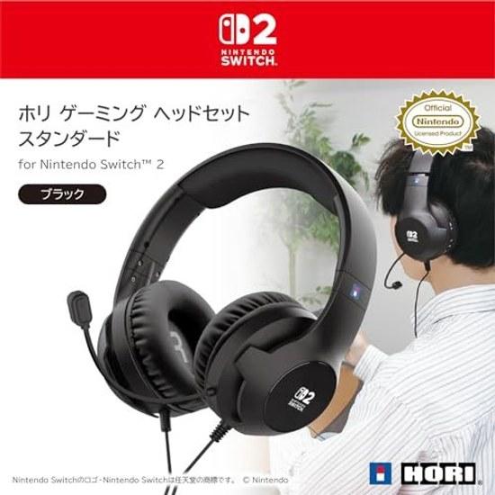 Игровая гарнитура Hori Standard для Nintendo Switch 2 Черная