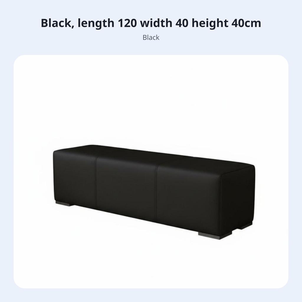 Backless Ottoman Bench Soft Seating Upholstered End-of-Bed Bench Versatile Versatile Design for Families, Rest Area, Bedroom