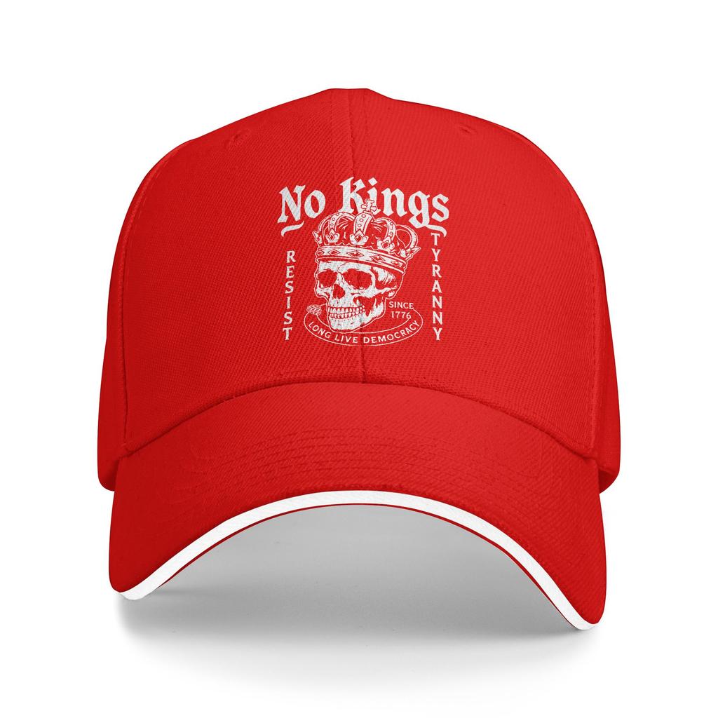 Кепка 'No Kings' Y2k Ретро Женская Мужская Тракерская Кепка Защита от Солнца Индивидуальный Логотип Бег Хиппи Бейсболки Идея для Подарка