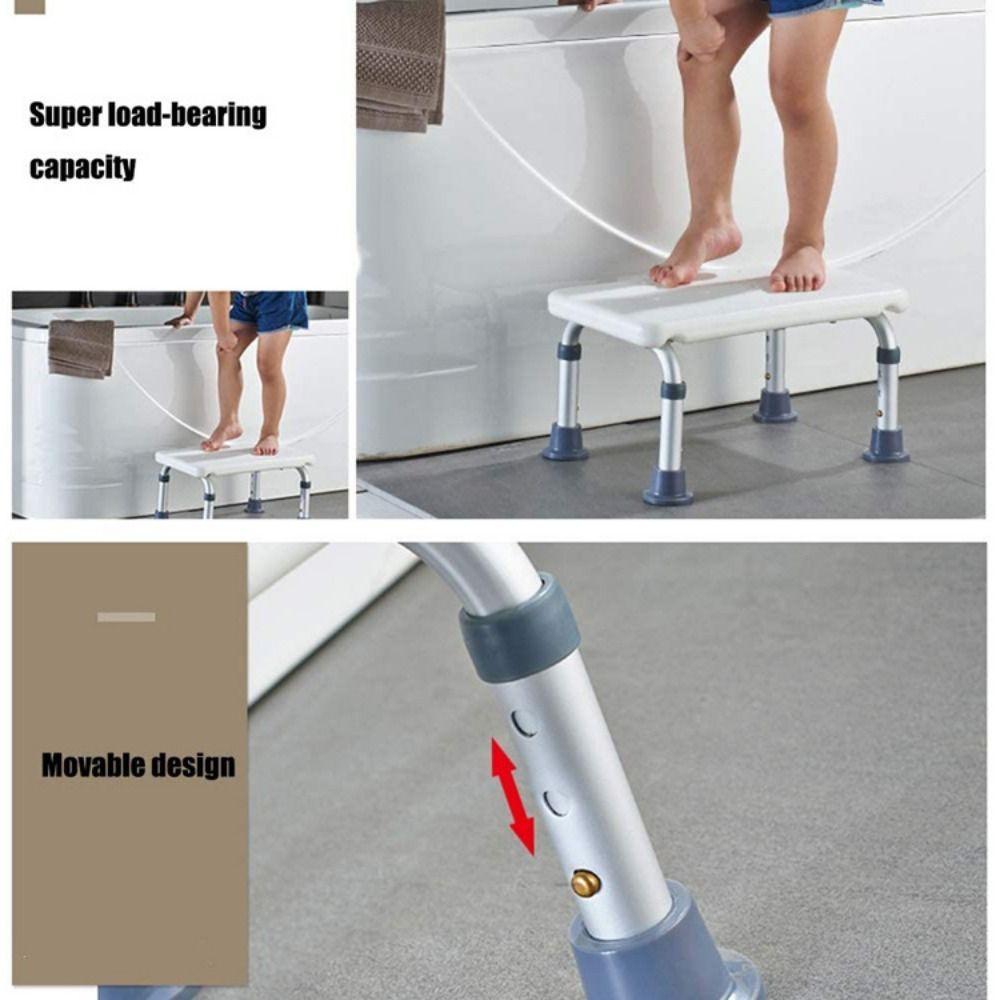 Портативный стул для ванны с нескользящими ножками, подставка для ног, удобные сиденья для душа и туалета