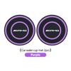 BLZ3   2pcs Car Logo Water Cup Pad Drink Coaster Holder Anti-slip Mat For Mercedes Benz AMG A B C E S G Class W201 W210 W108 W205 W203