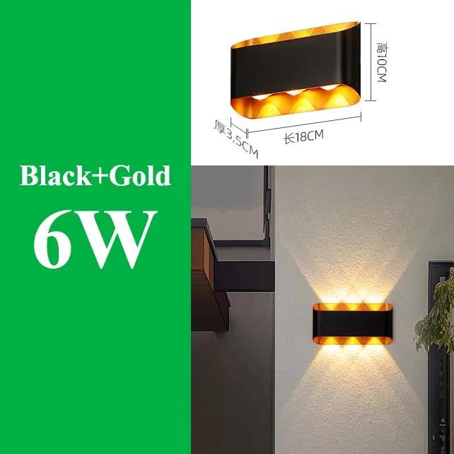 Светодиодный настенный светильник Бра для жилого помещения Наружное освещение Внутренний настенный светильник Балкон Терраса Внешний двор и сад Декор