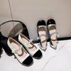 Mary Jane Small Leather Shoes Girl 2025 Autumn New Fairy Style Pearl Buckle Versatile Flat Bean Single Shoes Woman