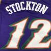 Utah Jazz 12 Purple Vintage Gold John Stockton Basketball Jersey Mens Retro Uniform