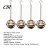 Outdoor Decor for Lawn Garden Solar Hanging Lantern, Waterproof Lantern with Tea Light, Powered Yard Decorations Iron Ball Candle Holder Backyard