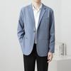 2025 Мужской приталенный пиджак в британском стиле, мужской деловой костюм в корейском стиле, мужской свадебный пиджак, легкие пальто