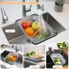 Non-slip Handle Sink Drain Basket Fine Mesh Vegetables Draining Racks Strainer Basket  Tableware