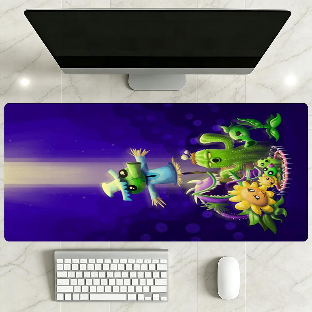 Plants Vs. Zombies Large Mouse Pad Keyboard Pad Office Mouse Mats Non-Slip Rubber Bottom Office Desk Accessory