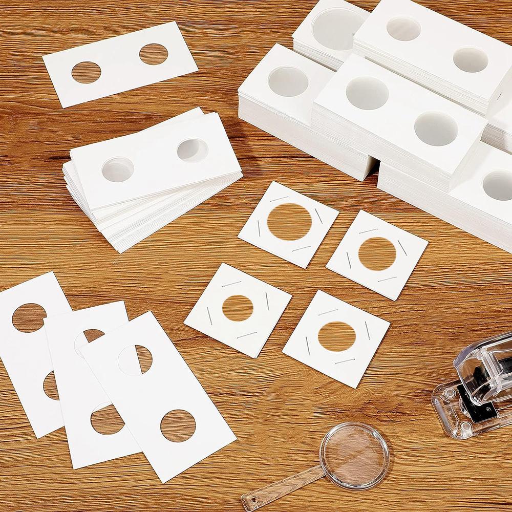 50 шт. квадратных картонных держателей для монет, принадлежности для монет 17,5 мм-40 мм, держатели для монет, зажимы для хранения, держатели для монет, чехол для хранения