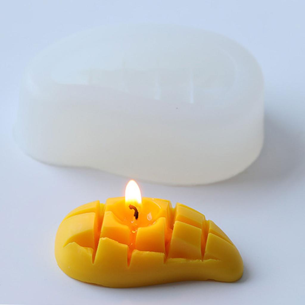 DIY Handmade Soap Making Supplies Silicone Fondant Molds Exquisite Mango-Shape Cake Decorating Candle Molds Flexible
