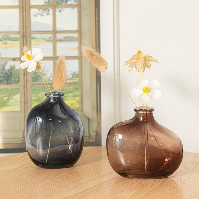 Прозрачная стеклянная ваза для цветов, нестандартная композиция из цветочных бутылок, гидропоника, реквизит для фотосъемки цветов, настольный декор комнаты