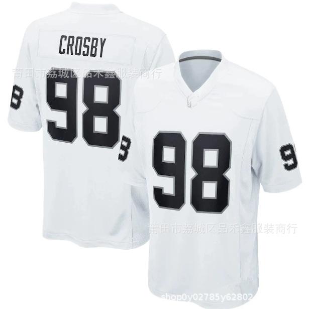 Raiders Raiders #4 CARR 17 #ADAMS 98 #CROSBY Rugby Shirt