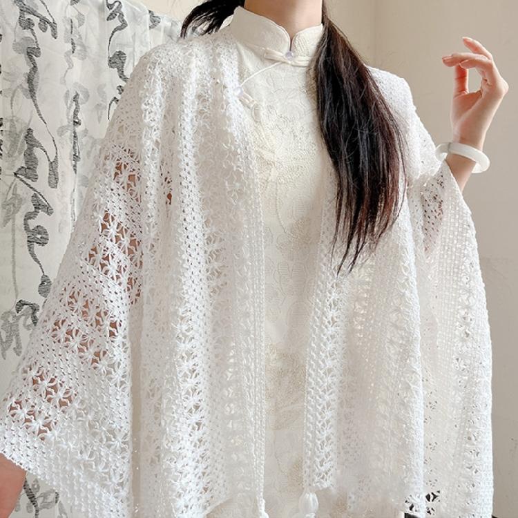 Простая вязаная шаль, женский шарф с бахромой, машинная стирка, стильное многослойное наплечное обертывание
