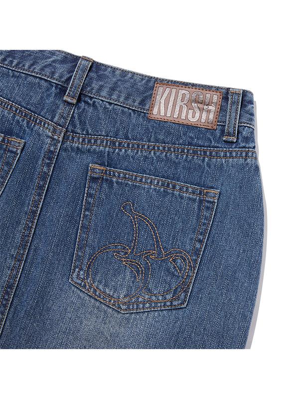 Kirsh Basic Denim Mini Skirt [Light Blue]