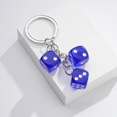 Брелок и подвеска в виде разноцветных игральных костей — креативный праздничный подарок для сумок и ключей от машины