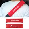 2Pcs Car Seat Belt Shoulder Protector Cover for Mitsubishi outlander Mirage Eclipse Pajero ASX Lancer EVO Styling Accessories