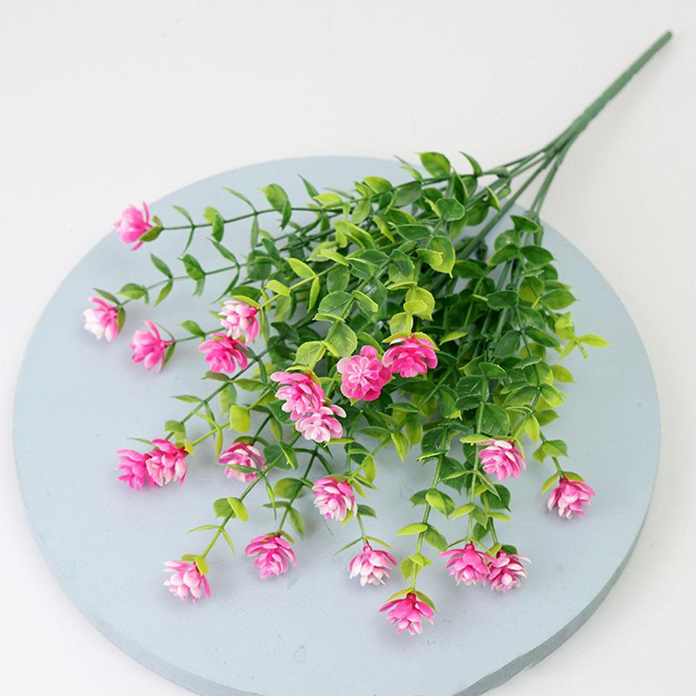 1 Bundle Artificial Flowers Outdoor Shrubs Plants UV Resistant Fake Flower Greenery for Office Kitchen Wedding Hotel Decoration