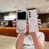 Для Samsung ZFLIP6 Складной Магнитный Прозрачный Чехол для Телефона Zflod7 Акриловый Magsafe Противоударный Всесторонний