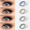 Colored Contact Lenses 2PCS Blue Eye Makeup Colored Lenses Brown Natural Beauty Lenses Green Fashion Beauty Invisible Soft Lenses