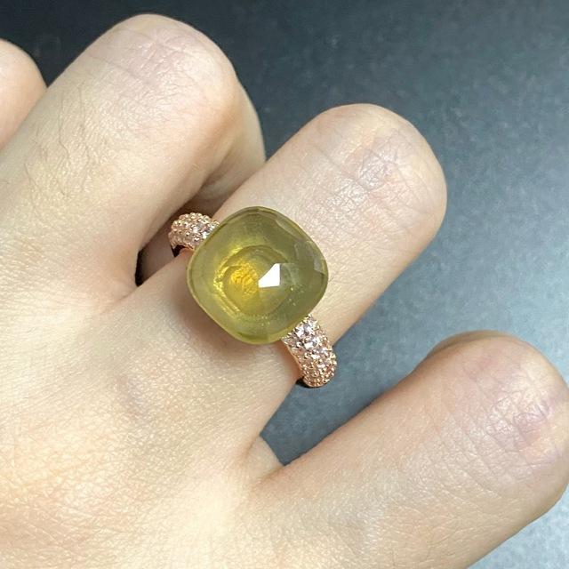 12.6x6 мм классическое кольцо в стиле конфет, кольцо с плоским натуральным розовым кристаллом из циркония для женщин, свадебная вечеринка, модные ювелирные изделия, подарок