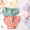 Mid-rise Briefs Thin Breathable Lace Decor Panties