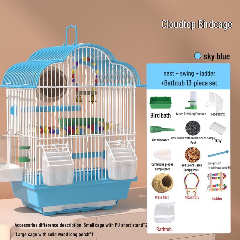 Новая Экологическая Птичья Вилла: Маленькая клетка для попугаев, например, для кореллы, ожерелового попугайчика, волнистого попугайчика, жемчужного