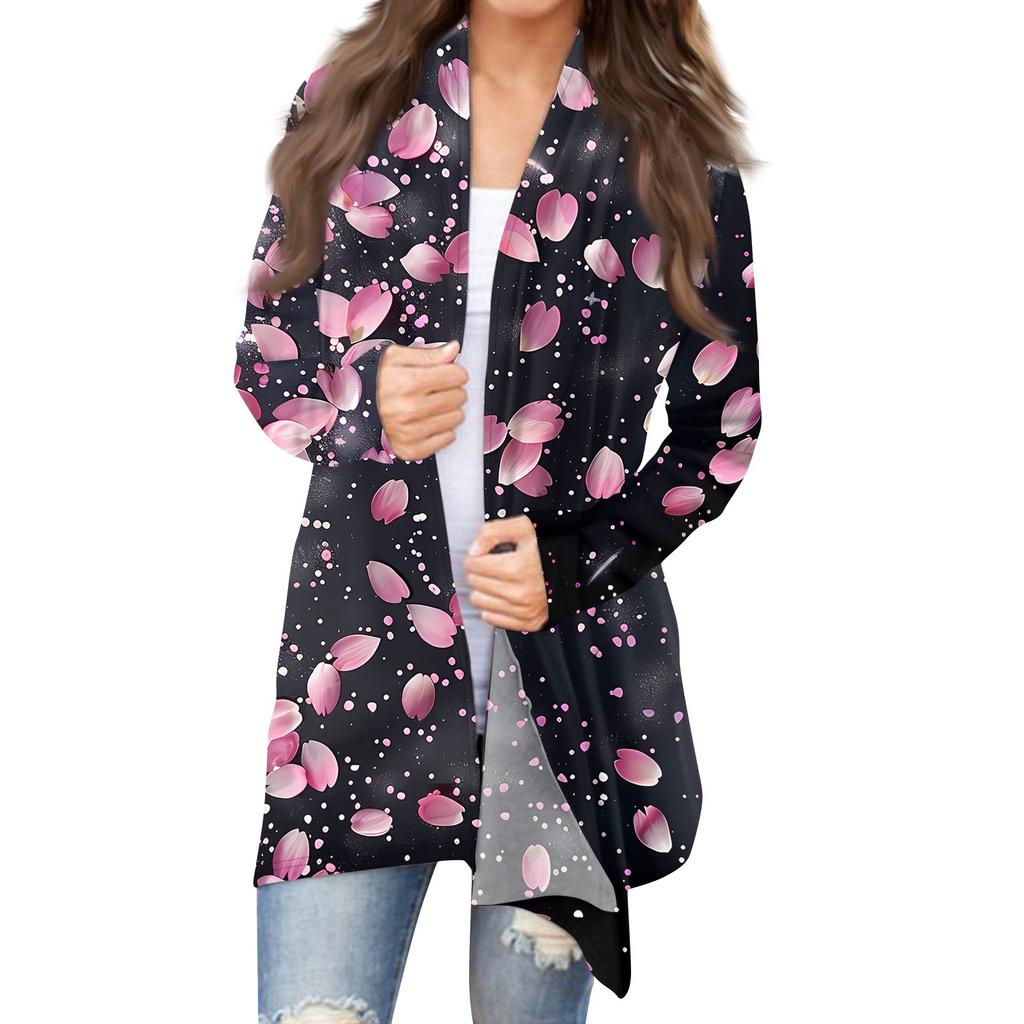 Женский кардиган с принтом ко Дню независимости и длинными рукавами спереди, легкая куртка с принтом