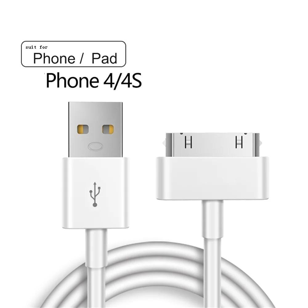 30-контактный USB-кабель для зарядки iPhone 4 4s 3G 3GS iPad 1 2 3 Адаптер для iPod Аксессуары Nano Touch Кабель для зарядки и передачи данных USB-зарядное устройство