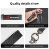 Carbon Fiber Leather Keyrings Car Keychain Accessories For Mitsubishi Ralliart Outlander Jinxuan Lancer Ex Galant Attrage Pajero