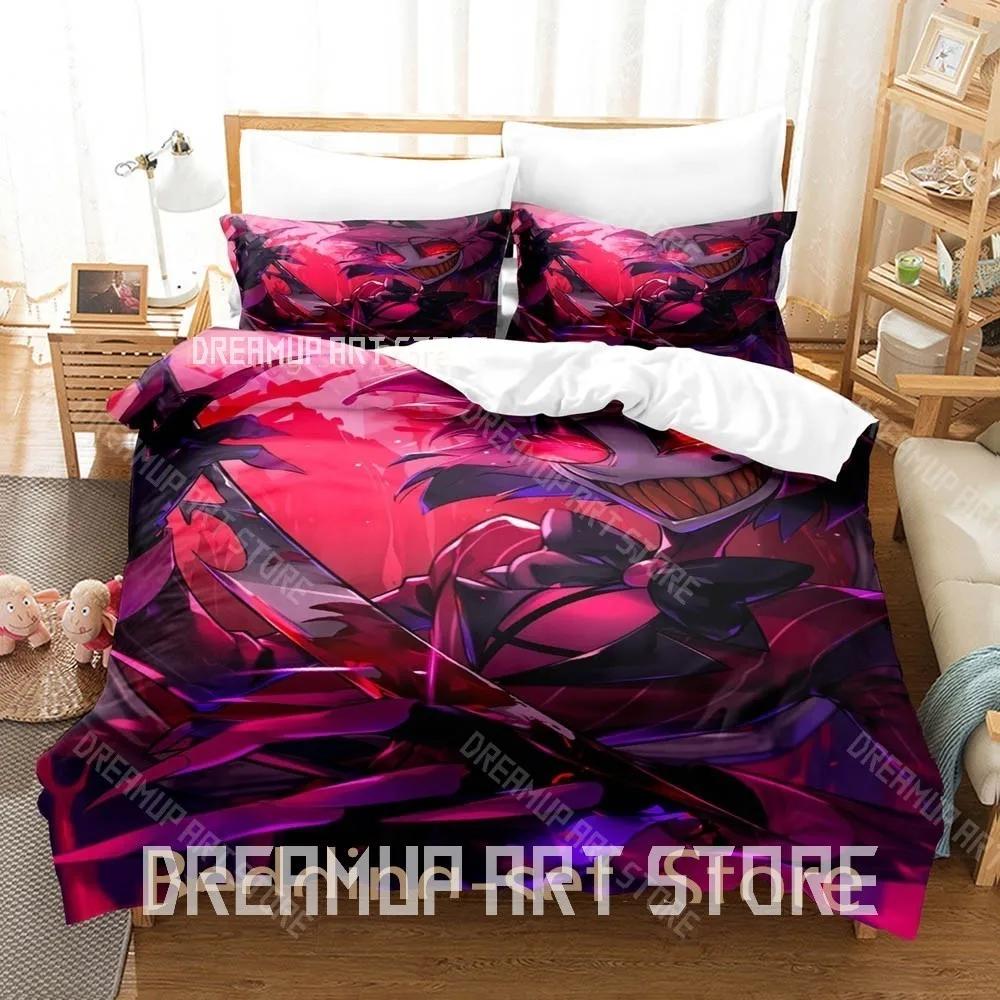 3D Print Alastor Game Bedding Set Single Twin Full Queen King Size Bed Set Adult Bedroom Duvetcover Sets Anime Bed Sheet Se