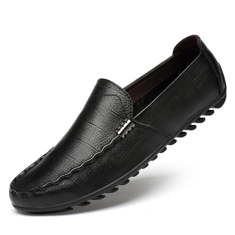Модная роскошная мужская обувь, новые мужские туфли из натуральной кожи на плоской подошве, дышащая повседневная обувь, офисные мокасины, модная обувь в горошек, обувь для вождения