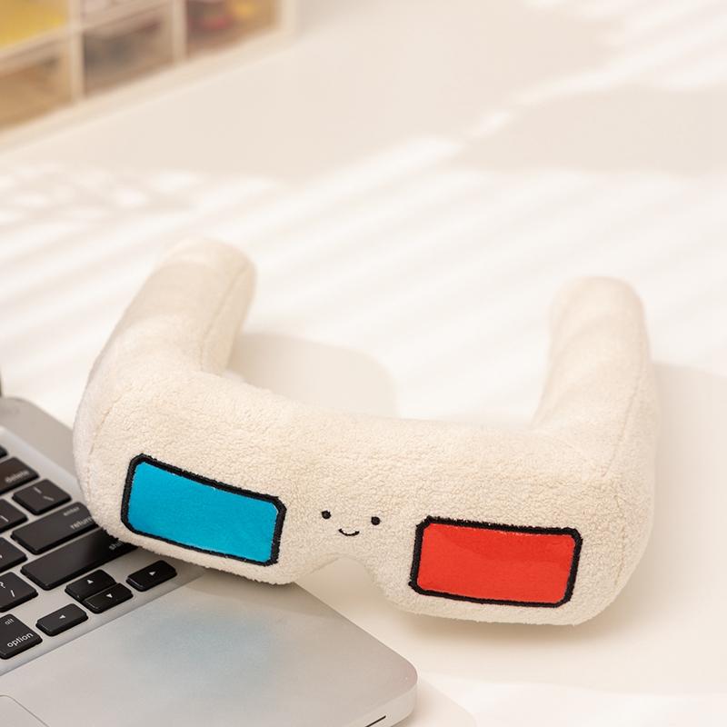 Humanoid Movie Film Snack Plush Toy Stuffed Cola popcorn 3D Glasses Movie Cardboard Small Decor Plushie Prop Gift