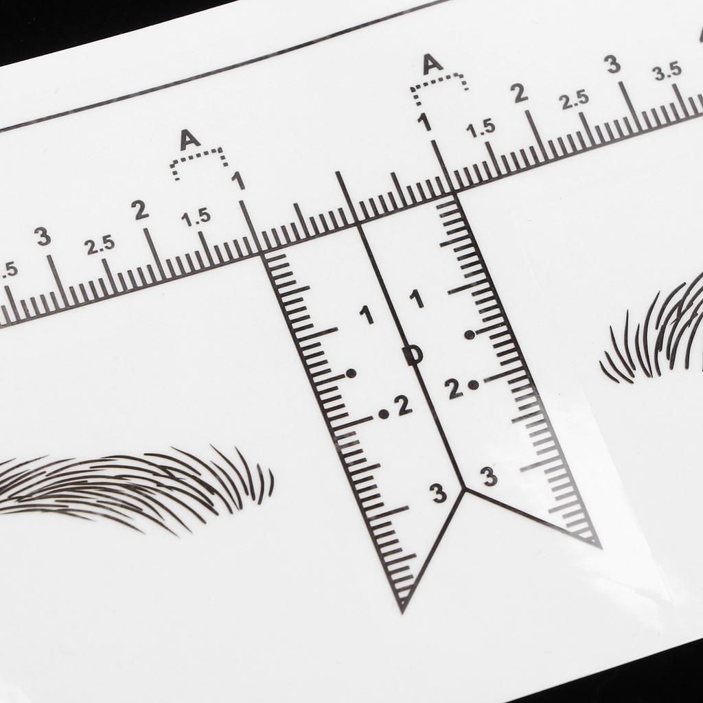 50Pcs Transparent Eyebrow Stencils Stickers Microblading Eyebrow Ruler SelfAdhesive Brow Sticker