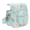 Instant Camera Case PU Leather Protective Mini Camera Bag with Adjustable Shoulder Strap for Mini 11 12 Chrysanthemum