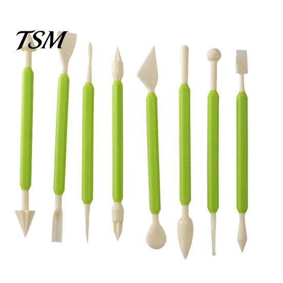 Cake Sculpting Equipment 8PCS Fondant Tool Set, DIY Decorating Kit with Ergonomic Non-slip Handles, Tools Flower Modeling And Sugar Crafting Pens for