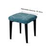 Solid Color Chair Seat Cover Leaf Stool Cover Universal Fiit Stool Case  for Square Chairs