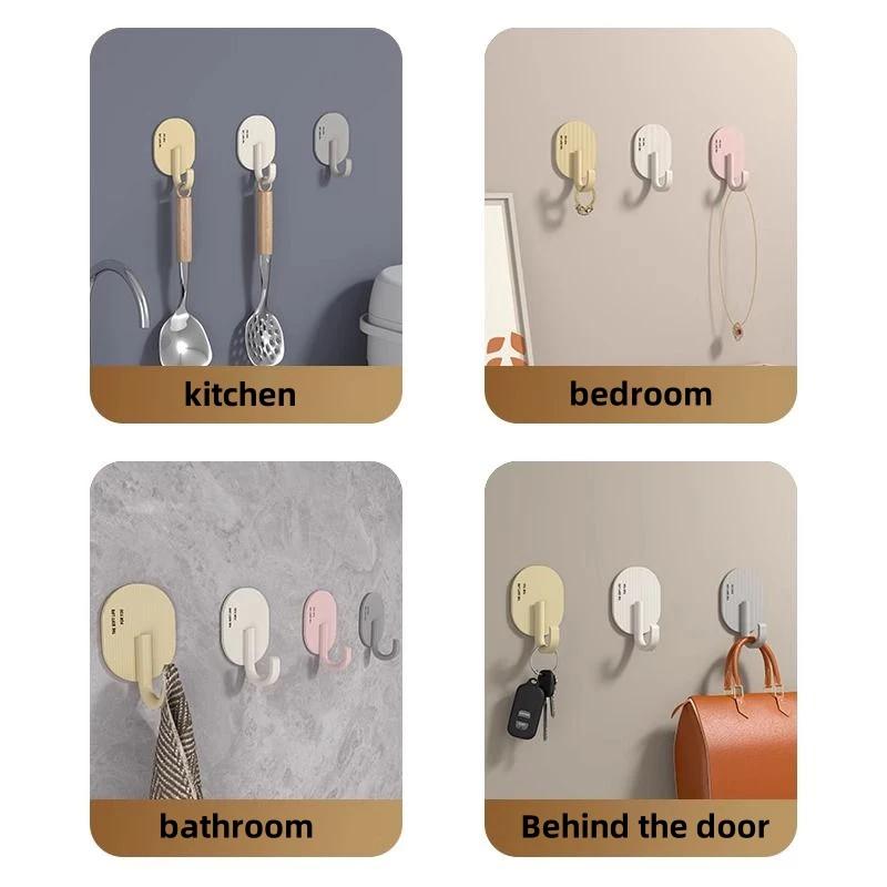 Самоклеящийся держатель для полотенец, прочные настенные крючки, вешалка для сумок, дверь в ванную, кухонная вешалка, крючок для хранения домашних принадлежностей, органайзер