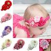 Baby Girls Rhinestone Headband Ribbon Rose Hair Band Head Hair Accessories
