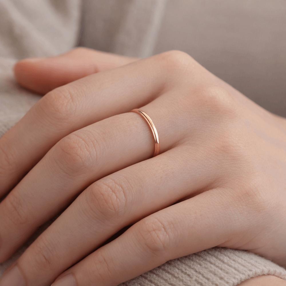 2MM Stackable Plain Band Rings Twist Design Titanium Steel Rings Simple Thin Rings Party Jewelry