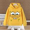 SpongeBobs Cute Hoodies Kids Anime Expression Sweatshirt Children Spring Autumn Pullover Long Sleeves Boys Girls Clothes Gift