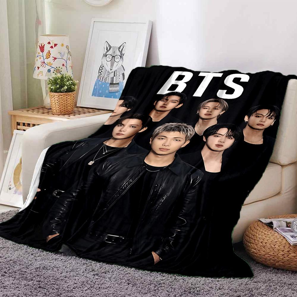 1 шт. Фланелевое одеяло BTS Fashion Icon, супермягкое, милое, для комфорта, для путешествий, постельное белье, диван, диван-кровать Y72326