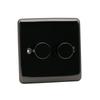HOT SALE HING QUALITY STAIN CHROME Black Nickel metal 1gang 2gang Wall  Light Dimmer Switch