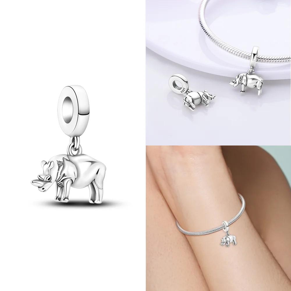 Изысканные животные Светлячок Синий бант Бусины-дельфины Подходят для браслетов-шармов Медь Оригинальное изготовление ювелирных изделий Женские подарки на годовщину