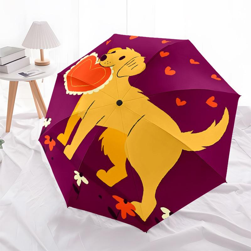1PC Love Heart Automatic Opening And Closing, Sturdy Iron Frame, Portable Folding Design, Suitable For Men And Women In All Seasons73